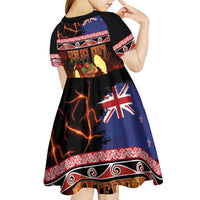 Aotearoa Siva Afi Kid Short Sleeve Dress Tribal Performers of Aotearoa Fire Knife Dancing LT03 - Polynesian Pride