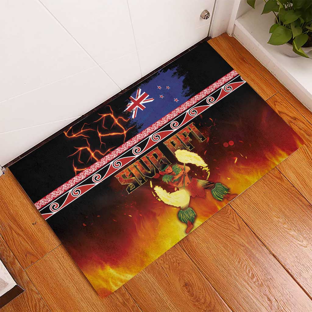Aotearoa Siva Afi Rubber Doormat Tribal Performers of Aotearoa Fire Knife Dancing