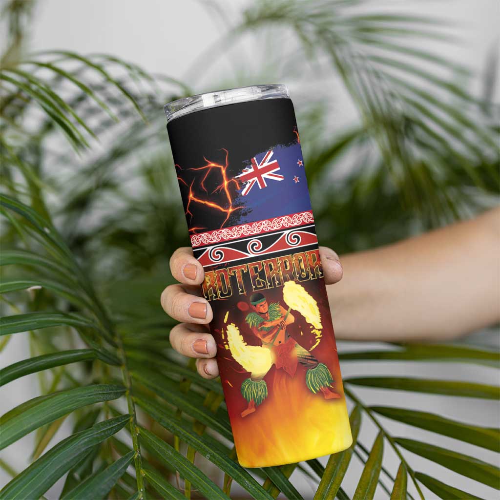 Aotearoa Siva Afi Skinny Tumbler Tribal Performers of Aotearoa Fire Knife Dancing LT03 - Polynesian Pride