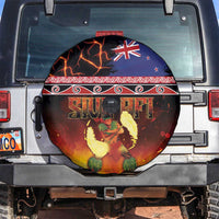 Aotearoa Siva Afi Spare Tire Cover Tribal Performers of Aotearoa Fire Knife Dancing LT03 Black - Polynesian Pride