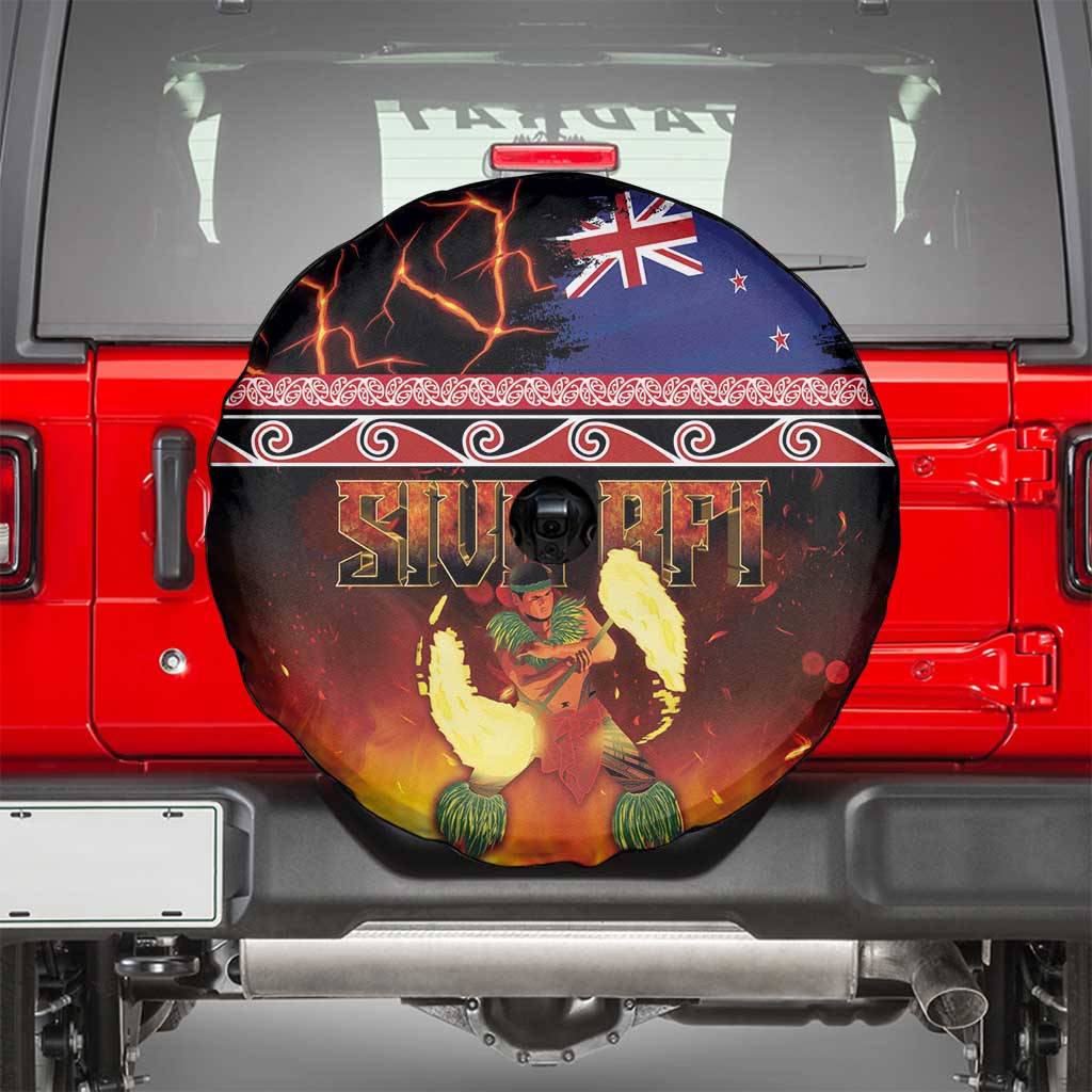 Aotearoa Siva Afi Spare Tire Cover Tribal Performers of Aotearoa Fire Knife Dancing LT03 - Polynesian Pride