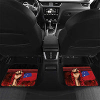 Personalised Samoan Spirit - Samoa Tribal Heritage Car Mats LT03 Set 2pcs - Back Black - Polynesian Pride