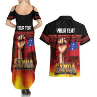 Personalised Samoan Spirit - Samoa Tribal Heritage Couples Matching Summer Maxi Dress and Hawaiian Shirt LT03 - Polynesian Pride