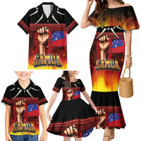 Personalised Samoan Spirit - Samoa Tribal Heritage Family Matching Mermaid Dress and Hawaiian Shirt LT03 - Polynesian Pride