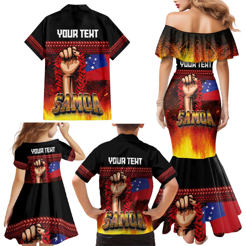 Personalised Samoan Spirit - Samoa Tribal Heritage Family Matching Mermaid Dress and Hawaiian Shirt LT03 - Polynesian Pride