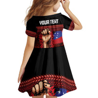 Personalised Samoan Spirit - Samoa Tribal Heritage Family Matching Off The Shoulder Long Sleeve Dress and Hawaiian Shirt LT03 - Polynesian Pride
