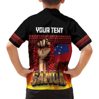 Personalised Samoan Spirit - Samoa Tribal Heritage Family Matching Off Shoulder Short Dress and Hawaiian Shirt LT03 - Polynesian Pride