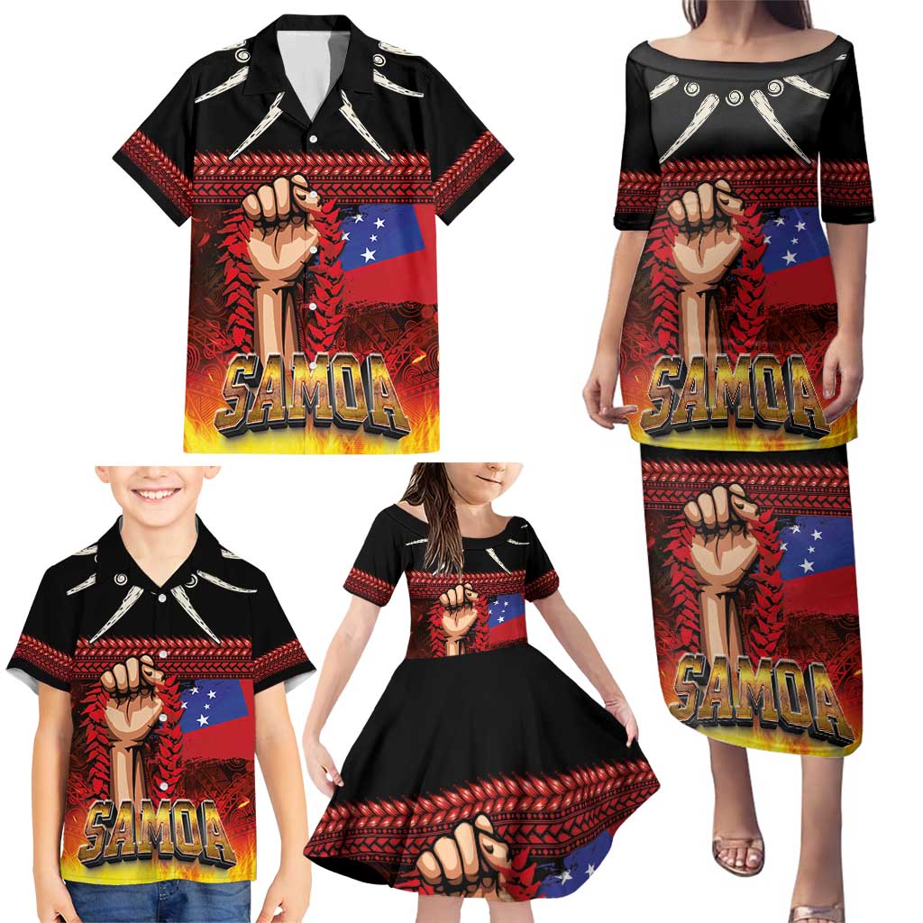 Personalised Samoan Spirit - Samoa Tribal Heritage Family Matching Puletasi and Hawaiian Shirt LT03 - Polynesian Pride
