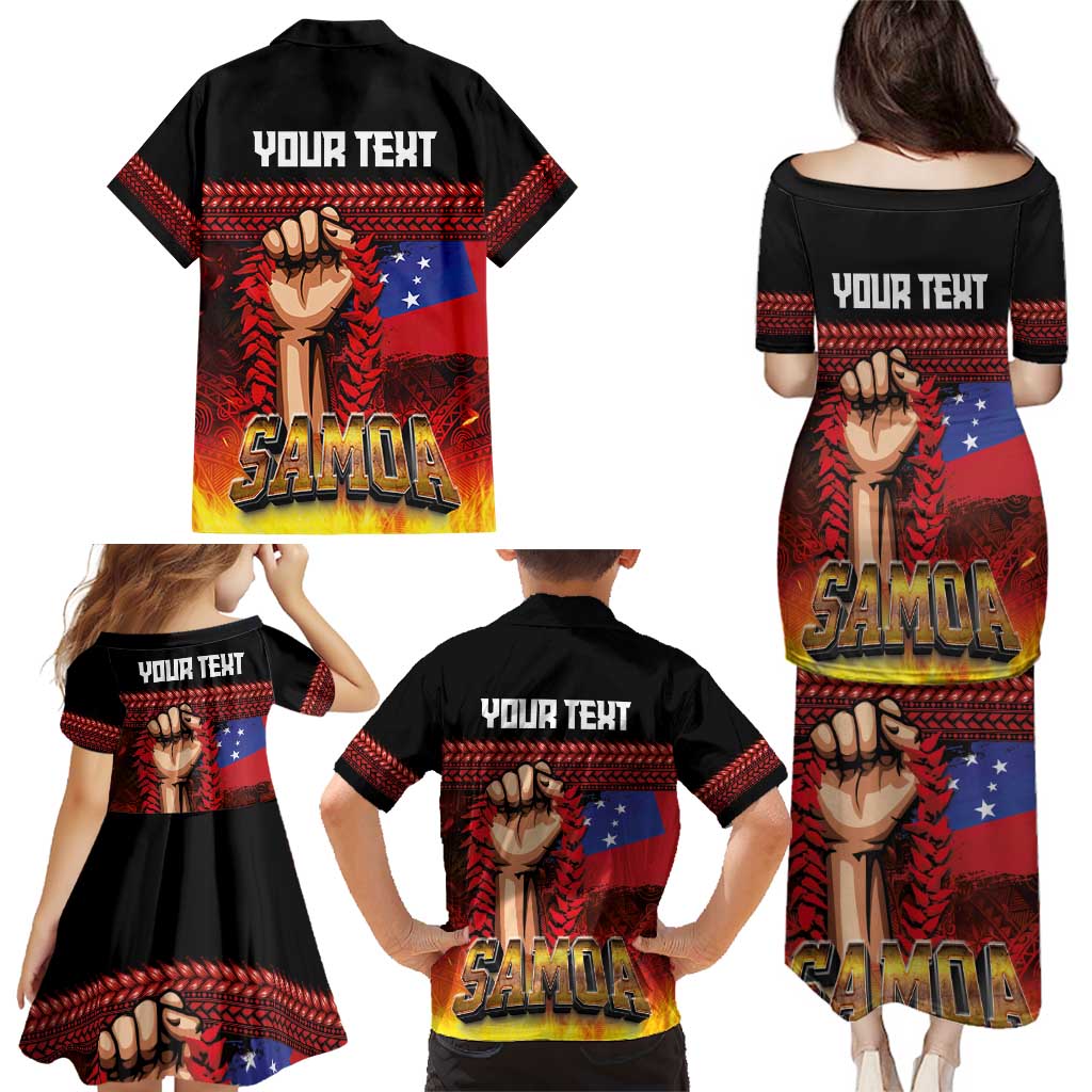 Personalised Samoan Spirit - Samoa Tribal Heritage Family Matching Puletasi and Hawaiian Shirt LT03 - Polynesian Pride