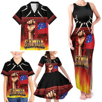 Personalised Samoan Spirit - Samoa Tribal Heritage Family Matching Tank Maxi Dress and Hawaiian Shirt LT03 - Polynesian Pride