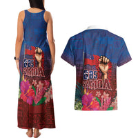 Proud of Samoa Couples Matching Tank Maxi Dress and Hawaiian Shirt Ula Nifo with Samoa 685 and Hibiscus Tapa Tribal Pattern LT03 - Polynesian Pride