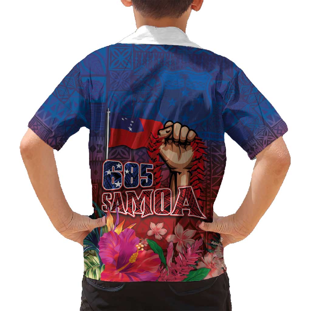 Proud of Samoa Family Matching Off Shoulder Maxi Dress and Hawaiian Shirt Ula Nifo with Samoa 685 and Hibiscus Tapa Tribal Pattern LT03 - Polynesian Pride