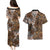 Fiji Masi Tapa Tribal Couples Matching Puletasi and Hawaiian Shirt Old Hibiscus Vintage Style LT03 - Polynesian Pride