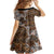 Fiji Masi Tapa Tribal Kid Short Sleeve Dress Old Hibiscus Vintage Style LT03 - Polynesian Pride