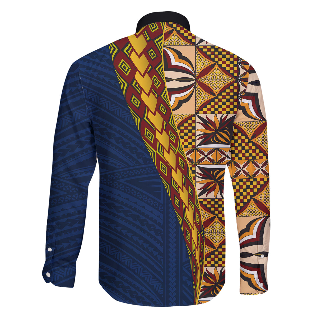 Samoan Siapo Family Matching Mermaid Dress and Hawaiian Shirt Tatau Pattern Half Style LT03 - Polynesian Pride
