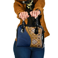 Samoan Siapo Shoulder Handbag Tatau Pattern Half Style LT03 One Size Yellow - Polynesian Pride