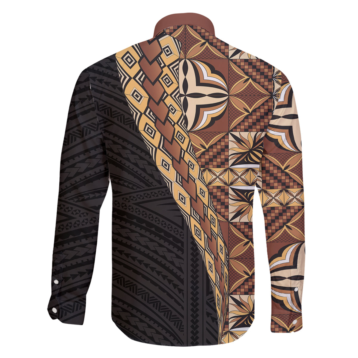 Samoan Siapo Family Matching Summer Maxi Dress and Hawaiian Shirt Tatau Pattern Half Style Retro Mode LT03 - Polynesian Pride