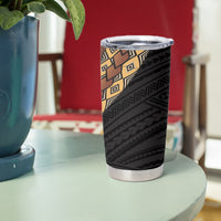 Samoan Siapo Tumbler Cup Tatau Pattern Half Style Retro Mode