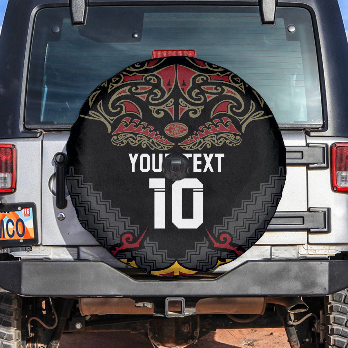 Custom New Zealand Rugby Spare Tire Cover Black Fern Maori Tribal Pattern LT03 Black - Polynesian Pride