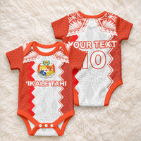 Custom Tonga Rugby Baby Onesie Ikale Tahi Ngatu Tribal Pattern LT03 - Polynesian Pride