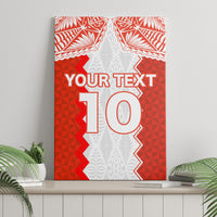 Custom Tonga Rugby Canvas Wall Art Ikale Tahi Ngatu Tribal Pattern