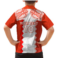 Custom Tonga Rugby Family Matching Mermaid Dress and Hawaiian Shirt Ikale Tahi Ngatu Tribal Pattern LT03 - Polynesian Pride