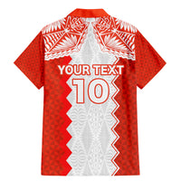 Custom Tonga Rugby Family Matching Mermaid Dress and Hawaiian Shirt Ikale Tahi Ngatu Tribal Pattern LT03 - Polynesian Pride