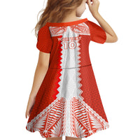 Custom Tonga Rugby Family Matching Off Shoulder Maxi Dress and Hawaiian Shirt Ikale Tahi Ngatu Tribal Pattern LT03 - Polynesian Pride