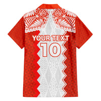 Custom Tonga Rugby Family Matching Off Shoulder Maxi Dress and Hawaiian Shirt Ikale Tahi Ngatu Tribal Pattern LT03 - Polynesian Pride