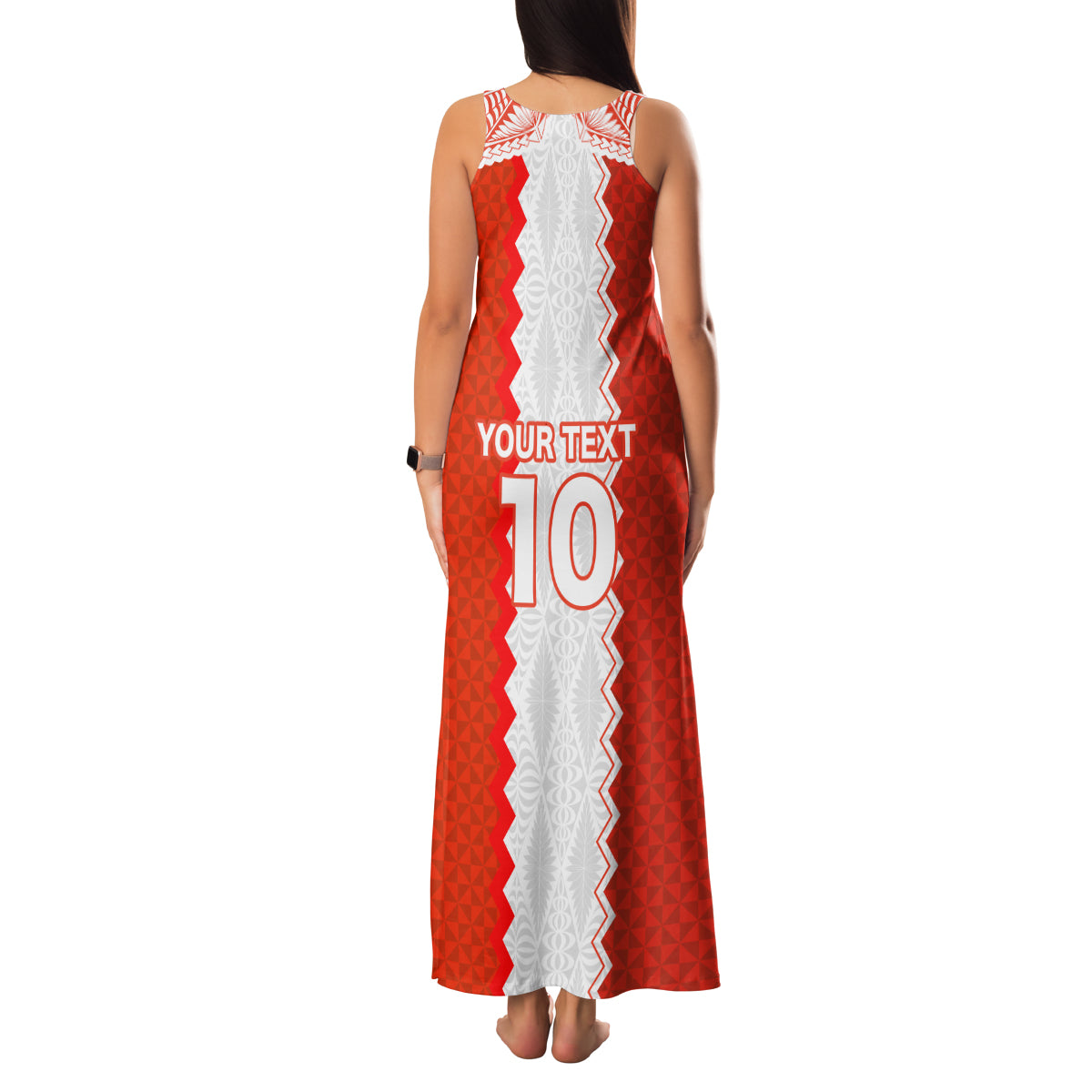 Custom Tonga Rugby Family Matching Tank Maxi Dress and Hawaiian Shirt Ikale Tahi Ngatu Tribal Pattern LT03 - Polynesian Pride