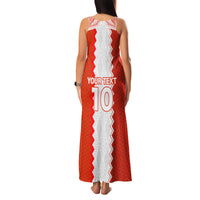 Custom Tonga Rugby Family Matching Tank Maxi Dress and Hawaiian Shirt Ikale Tahi Ngatu Tribal Pattern LT03 - Polynesian Pride