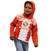Custom Tonga Rugby Kid Hoodie Ikale Tahi Ngatu Tribal Pattern LT03 - Polynesian Pride
