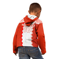 Custom Tonga Rugby Kid Hoodie Ikale Tahi Ngatu Tribal Pattern LT03 - Polynesian Pride