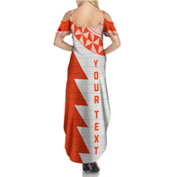 Custom Tonga Rugby Family Matching Summer Maxi Dress and Hawaiian Shirt Ikale Tahi Ngatu Tribal Pattern Half Style LT03 - Polynesian Pride