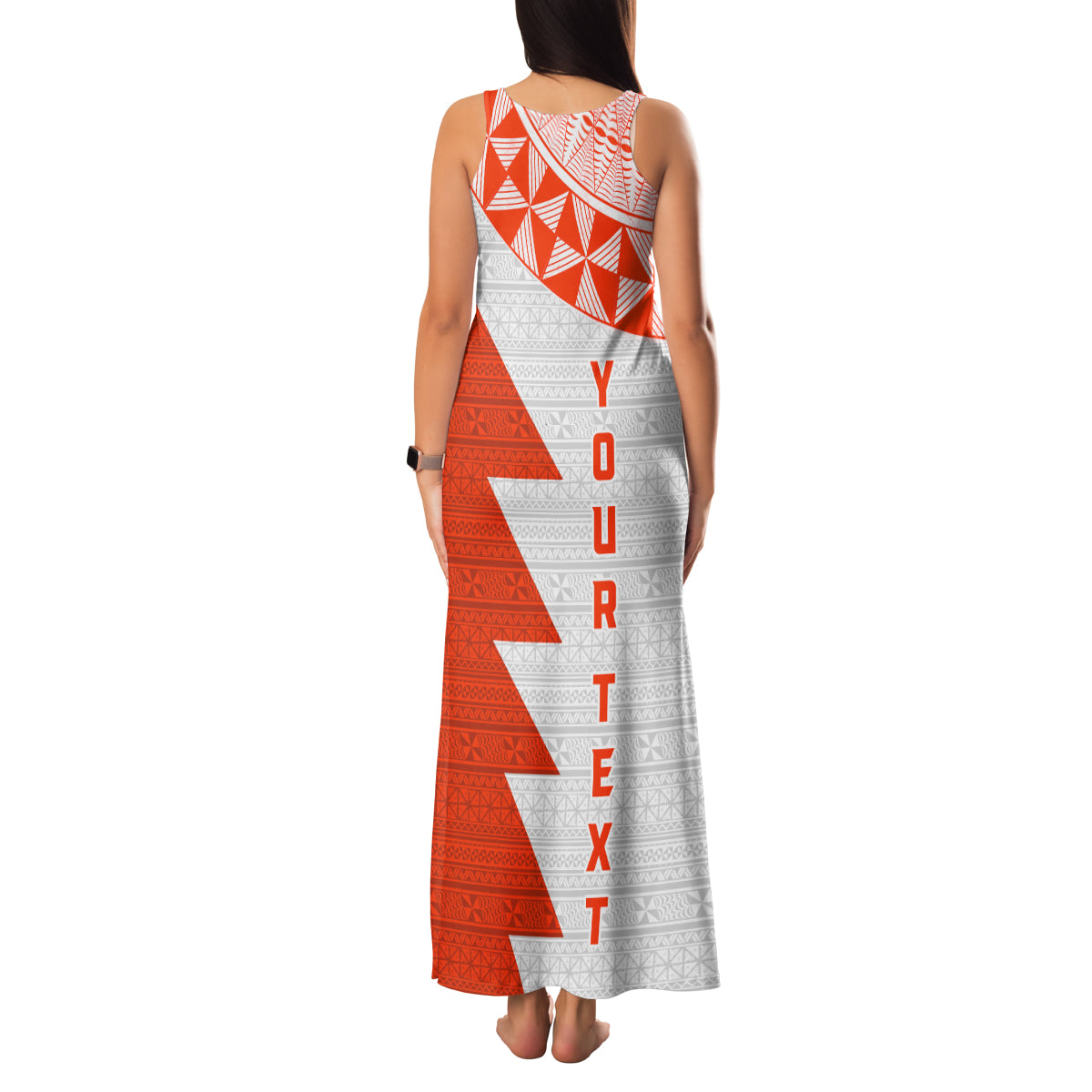 Custom Tonga Rugby Family Matching Tank Maxi Dress and Hawaiian Shirt Ikale Tahi Ngatu Tribal Pattern Half Style LT03 - Polynesian Pride
