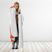 Custom Tonga Rugby Hooded Blanket Ikale Tahi Ngatu Tribal Pattern Half Style LT03 - Polynesian Pride
