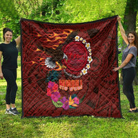 American Samoa Manulele Tausala Nu'uuli Quilt Tatau Art Pattern with Tropical Plants LT03 - Polynesian Pride