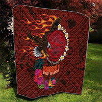 American Samoa Manulele Tausala Nu'uuli Quilt Tatau Art Pattern with Tropical Plants LT03 - Polynesian Pride