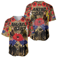 Australia and New Zealand ANZAC Day Baseball Jersey Kangaroo and Kiwi Bird Soldier-Honor and Remember Vintage Style LT03 - Polynesian Pride