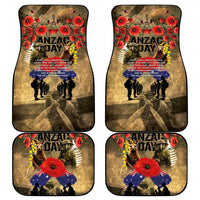 Australia and New Zealand ANZAC Day Car Mats Kangaroo and Kiwi Bird Soldier-Honor and Remember Vintage Style LT03 - Polynesian Pride