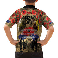 Australia and New Zealand ANZAC Day Family Matching Puletasi and Hawaiian Shirt Kangaroo and Kiwi Bird Soldier-Honor and Remember Vintage Style LT03 - Polynesian Pride