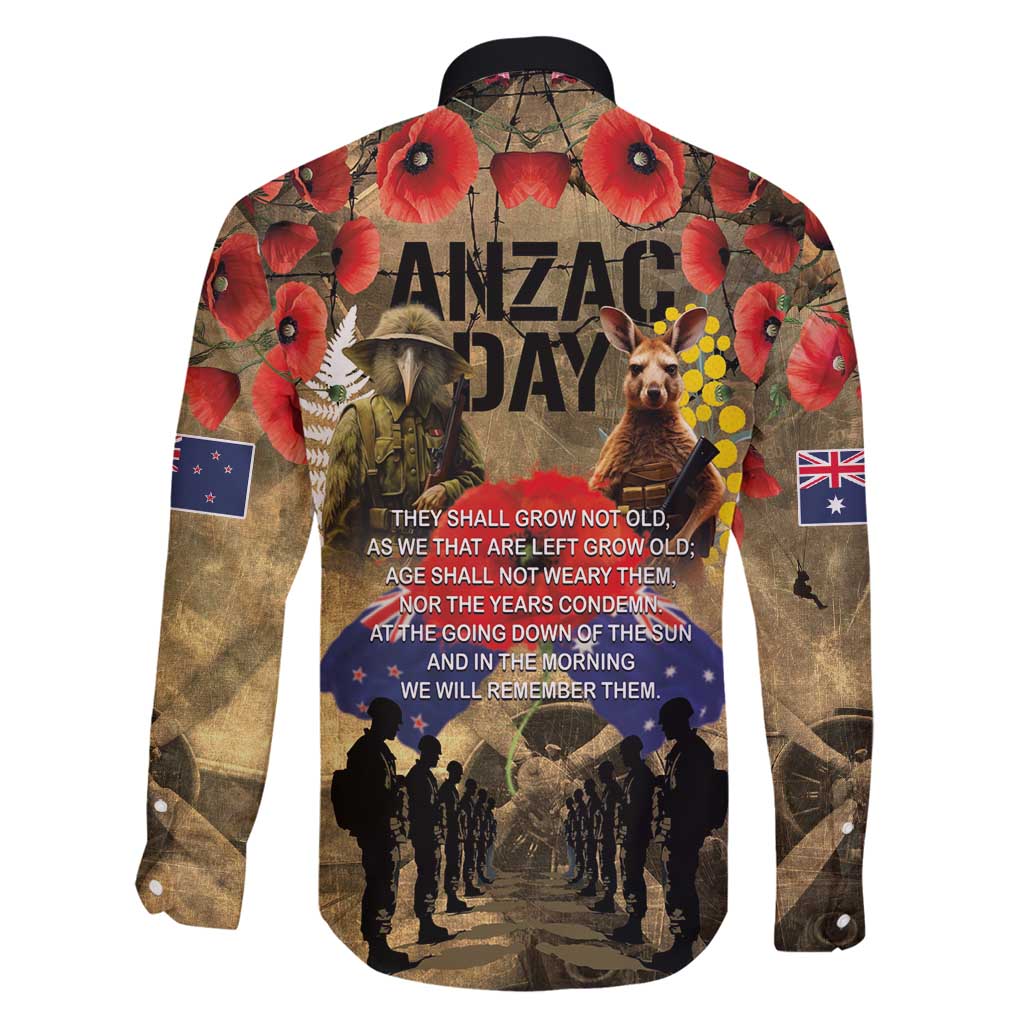 Australia and New Zealand ANZAC Day Family Matching Summer Maxi Dress and Hawaiian Shirt Kangaroo and Kiwi Bird Soldier-Honor and Remember Vintage Style LT03 - Polynesian Pride