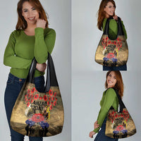 Australia and New Zealand ANZAC Day Grocery Bag Kangaroo and Kiwi Bird Soldier-Honor and Remember Vintage Style LT03 - Polynesian Pride