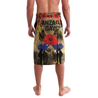 Australia and New Zealand ANZAC Day Lavalava Kangaroo and Kiwi Bird Soldier-Honor and Remember Vintage Style LT03 - Polynesian Pride