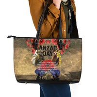 Australia and New Zealand ANZAC Day Leather Tote Bag Kangaroo and Kiwi Bird Soldier-Honor and Remember Vintage Style LT03 - Polynesian Pride