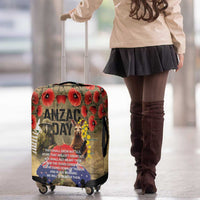 Australia and New Zealand ANZAC Day Luggage Cover Kangaroo and Kiwi Bird Soldier-Honor and Remember Vintage Style LT03 - Polynesian Pride