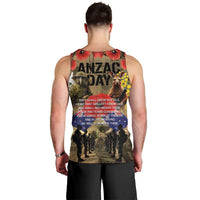 Australia and New Zealand ANZAC Day Men Tank Top Kangaroo and Kiwi Bird Soldier-Honor and Remember Vintage Style LT03 - Polynesian Pride