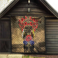 Australia and New Zealand ANZAC Day Quilt Kangaroo and Kiwi Bird Soldier-Honor and Remember Vintage Style LT03 - Polynesian Pride
