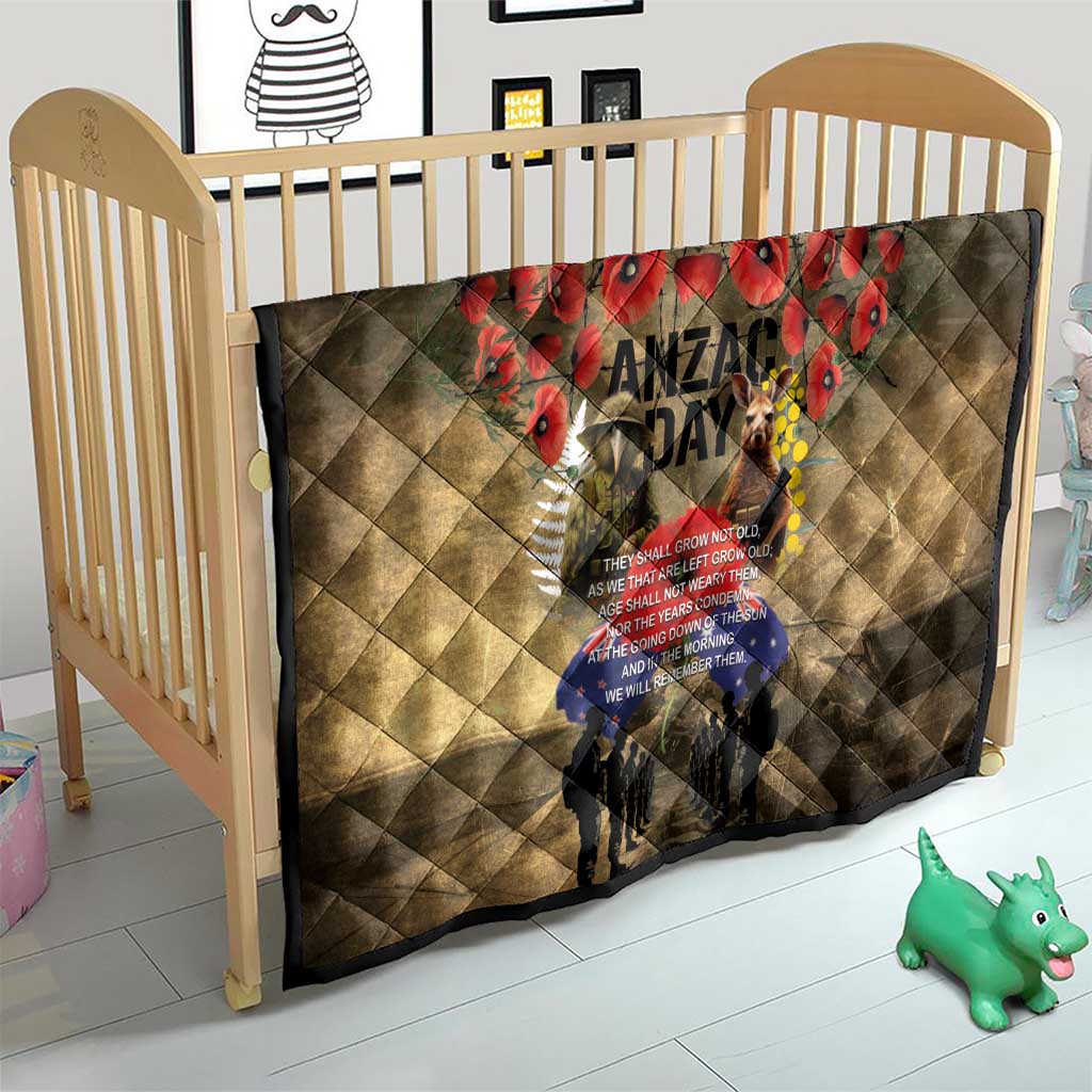 Australia and New Zealand ANZAC Day Quilt Kangaroo and Kiwi Bird Soldier-Honor and Remember Vintage Style LT03 - Polynesian Pride