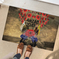 Australia and New Zealand ANZAC Day Rubber Doormat Kangaroo and Kiwi Bird Soldier-Honor and Remember Vintage Style LT03 - Polynesian Pride